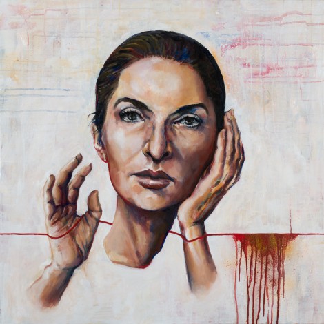 Marina Abramovic - Oil varnished on canvas - 2020