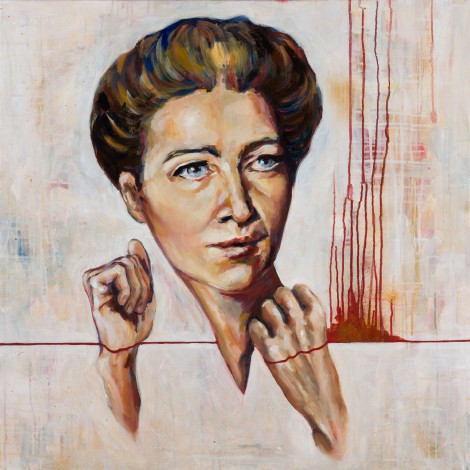 Simone De Beauvoir - Oil varnished on canvas - 2019