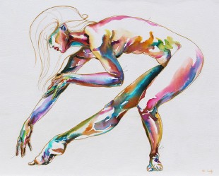  - Ink on paper mounted on canvas