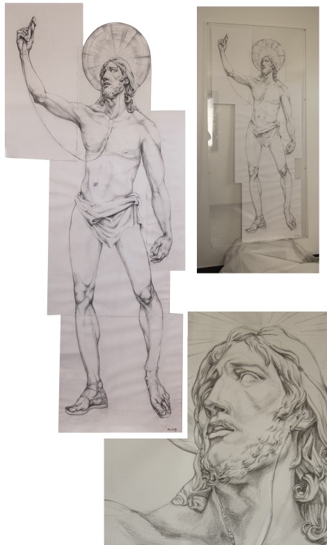 Les Jesus - Mine de plomb sur papier - 2017