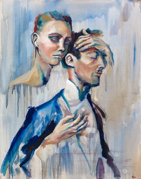 Corps Connectés - Huile sur toile - 2017